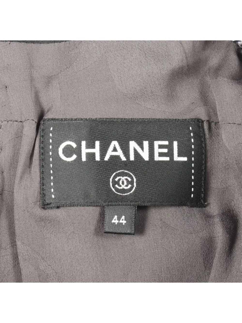 Chanel Dress CC Logo Tweed Short Sleeve Wool